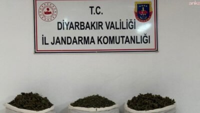 Diyarbakır’da jandarma ekiplerince düzenlenen uyuşturucu operasyonlarında 107 kilogram esrar ele