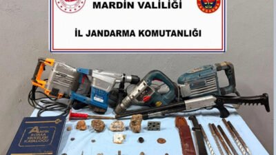 Mardin'de jandarma ekiplerinin tarihi eser kaçakçılığı ve yasa dışı kazı