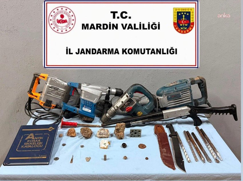 Mardin'de jandarma ekiplerinin tarihi eser kaçakçılığı ve yasa dışı kazı