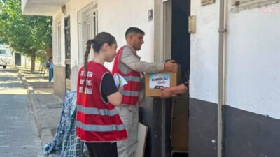 Efeler Belediyesi'nce yürütülen Kardeş Eli Projesi kapsamında ihtiyaç sahibi ailelere