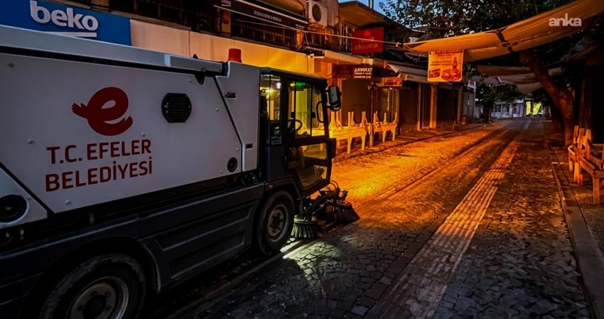 Efeler Belediyesi Temizlik İşleri Müdürlüğü ekipleri, Ayakkabıcılar Çarşısı, Hasır Pazarı ve Zafer