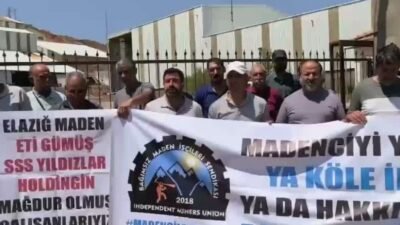 Elazığ'ın Maden ilçesinde faaliyet gösteren Eti Gümüş İşletmesi'nde çalışan 176