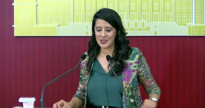 Emek Partisi Gaziantep Milletvekili Sevda Karaca, TBMM’de düzenlediği basın toplantısında