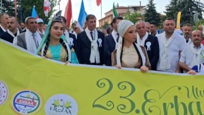 Tokat’ın Erbaa ilçesinde düzenlenen 23. Uluslararası Erbaa Narince Yaprak Festivali,