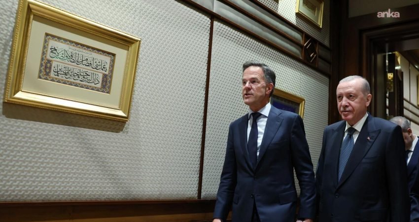Cumhurbaşkanı Recep Tayyip Erdoğan’ın NATO Genel Sekreteri Mark Rutte'yi kabulünde,