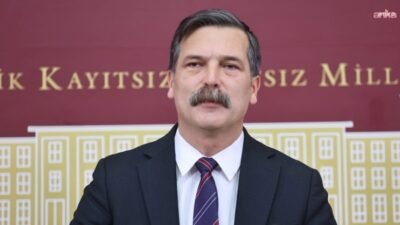 Türkiye İşçi Partisi (TİP) Genel Başkanı Erkan Baş, NATO protestosu