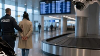 Almanya'nın Frankfurt Havalimanı'nda bir yolcunun bagajından çalınan eşyalar, bagaj takip