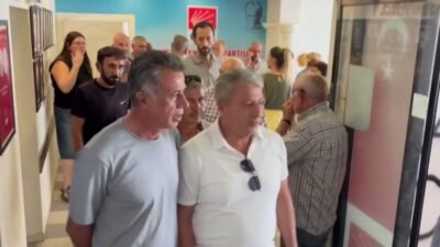 CHP Aksaray İl Başkanlığı'ndan alınan Bilal Özdemir ve beraberindeki partililer,