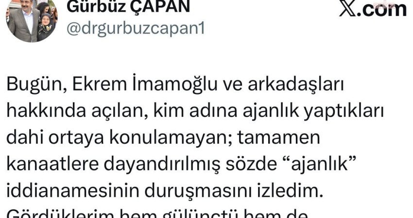 Esenyurt kurucu Belediye Başkanı Gürbüz Çapan, Ekrem İmamoğlu’nun yargılandığı davaları