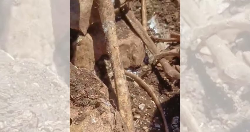 Malatya'nın Hekimhan ilçesinde TOKİ konutlarının temel kazısı sırasında insana ait