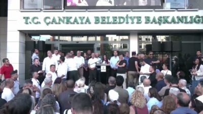 Çankaya Belediye Başkanı Hüseyin Can Güner'in tutuklanmasına karşı Çankaya Belediyesi