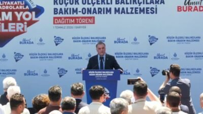 İBB Başkanvekili Nuri Aslan, Sarıyer'de küçük ölçekli balıkçılara malzeme desteği
