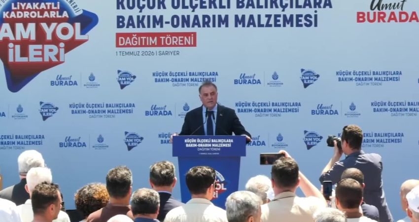 İBB Başkanvekili Nuri Aslan, Sarıyer'de küçük ölçekli balıkçılara malzeme desteği