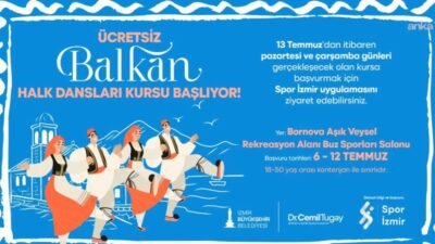 İzmir Büyükşehir Belediyesi, 18-50 yaş arasındaki vatandaşlar için ücretsiz Balkan
