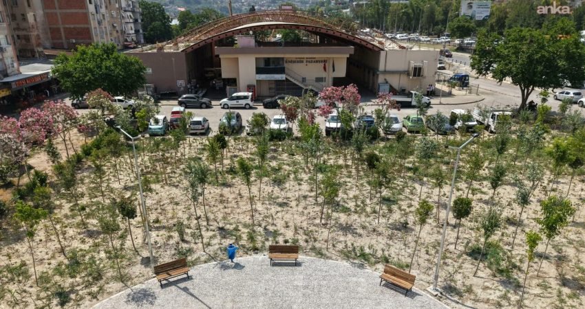 Kemer’deki atıl alan, İzmir Büyükşehir Belediyesi’nin çalışmasıyla mikro ormana dönüştü.