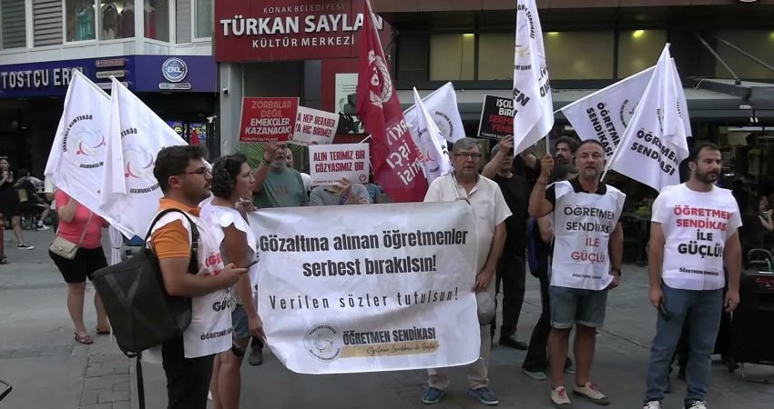 Özel Sektör Öğretmenleri Sendikası İzmir Şubesi’nin Ankara’da öğretmenlere yönelik gözaltıları