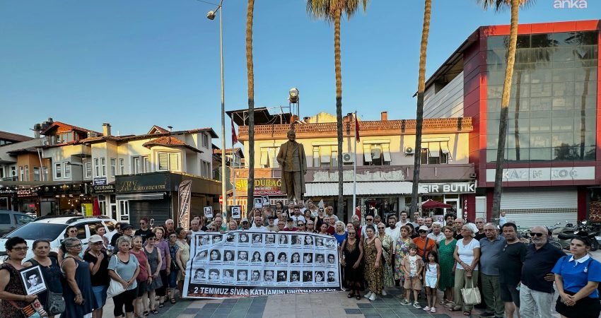 Muğla’nın Köyceğiz ilçesinde, Sivas Madımak Katliamı’nın 33’üncü yıl dönümü dolayısıyla