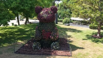 İzmir Büyükşehir Belediyesi, Kültürpark'ta yürüttüğü gençleştirme çalışmaları kapsamında ayı, köpek