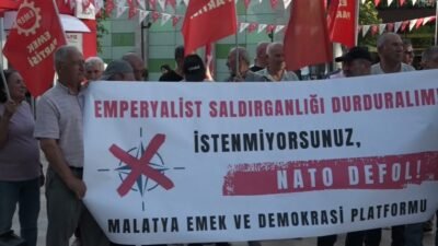 Malatya Emek ve Demokrasi Platformu bileşenleri, Ankara’da toplanan 36. NATO