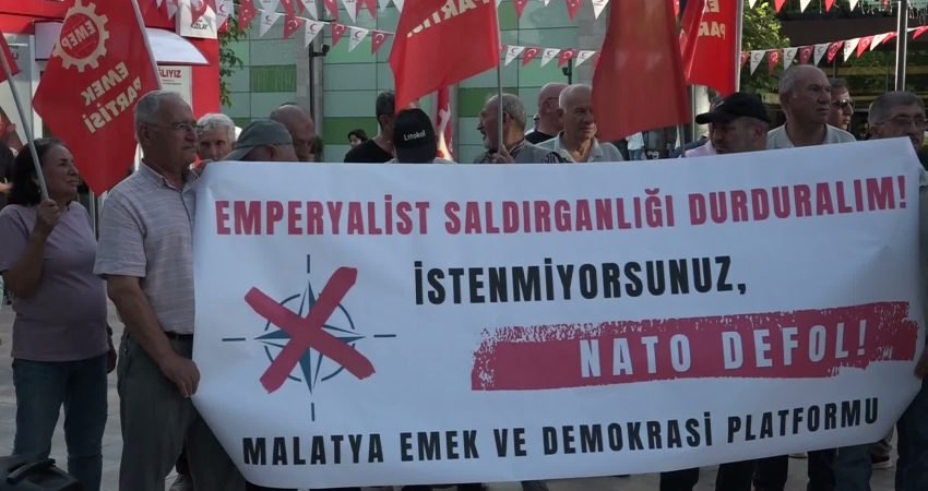 Malatya Emek ve Demokrasi Platformu bileşenleri, Ankara’da toplanan 36. NATO