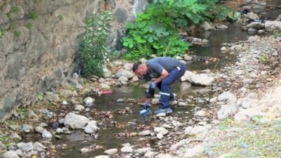 Manisa Büyükşehir Belediyesi ve MASKİ Genel Müdürlüğü ekipleri, Çaybaşı Deresi’nde