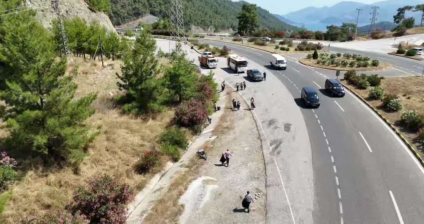 Marmaris Belediyesi ekipleri, ilçenin simge noktalarından Seyir Tepesi'nde özellikle yangın