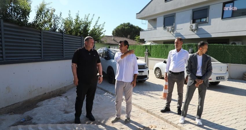 Menderes Belediye Başkanı İlkay Çiçek, belediye ekipleri tarafından sürdürülen çalışmaları