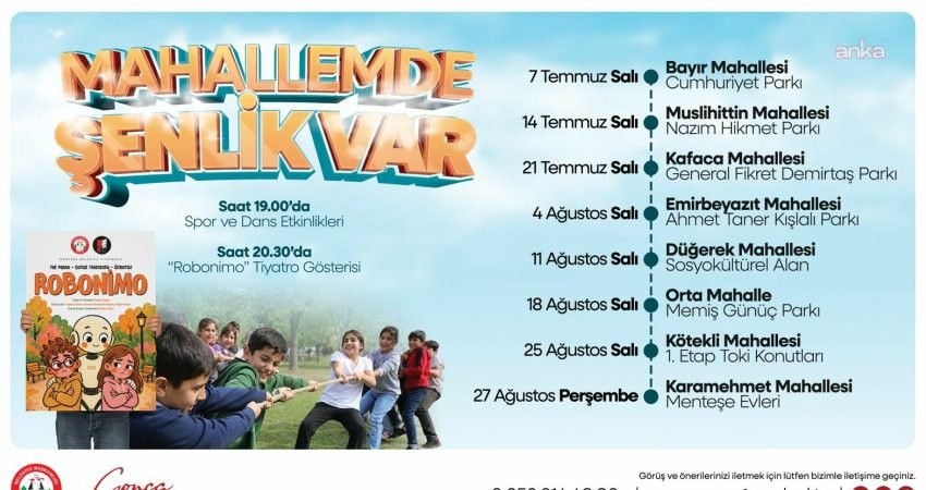 Menteşe Belediyesi, yaz döneminde çocukların sosyal, kültürel, sanatsal ve sportif