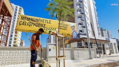 Mersin Büyükşehir Belediyesi, Mezitli ilçesindeki Gazi Paşa Caddesi'nde yürüttüğü peyzaj