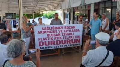 Mersin Çevre Platformu, son aylarda şehrin kıyılarında deniz yüzeyinde ve