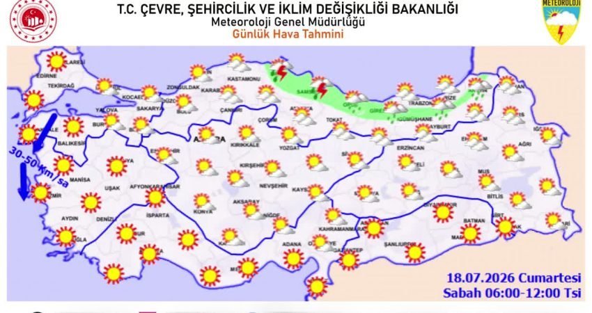 Meteoroloji Genel Müdürlüğü, Ardahan, Kars ve Erzurum'un kuzeydoğusu için kuvvetli