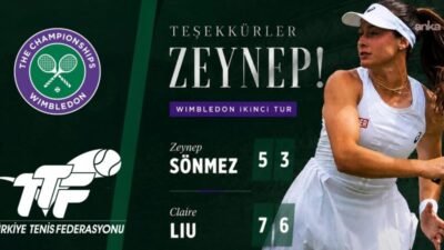 Milli tenisçi Zeynep Sönmez, sezonun üçüncü grand slam turnuvası Wimbledon’da