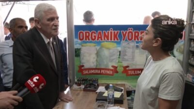 İYİ Parti Genel Başkanı Müsavat Dervişoğlu, Tunceli'nin Çemişgezek ilçesinde esnafın