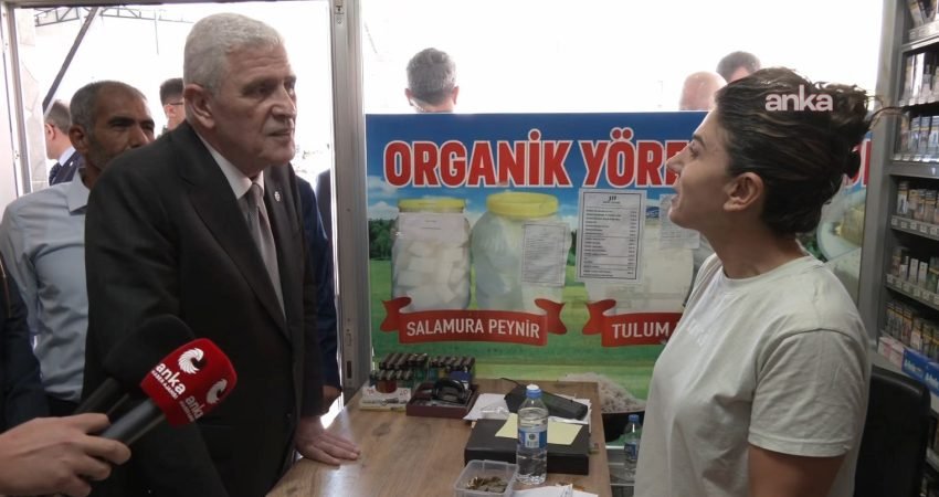 İYİ Parti Genel Başkanı Müsavat Dervişoğlu, Tunceli'nin Çemişgezek ilçesinde esnafın