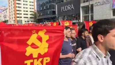 Ankara Kızılay'da 5 Temmuz'da Türkiye Komünist Partisi'nin (TKP) düzenlediği NATO