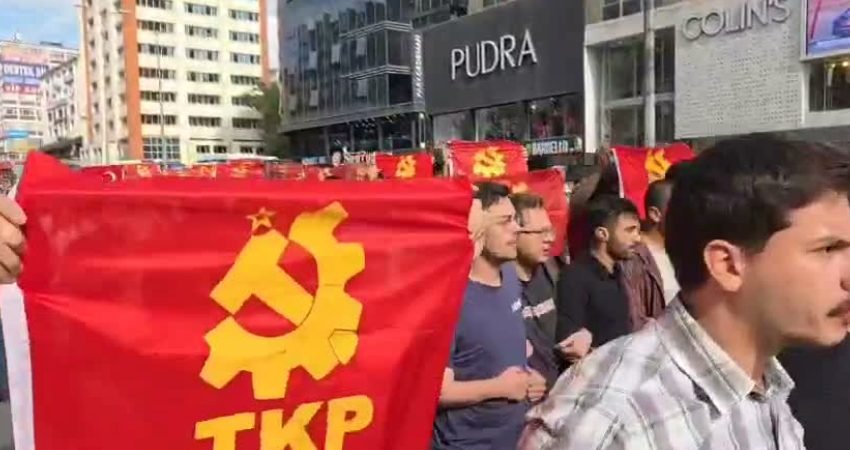 Ankara Kızılay'da 5 Temmuz'da Türkiye Komünist Partisi'nin (TKP) düzenlediği NATO