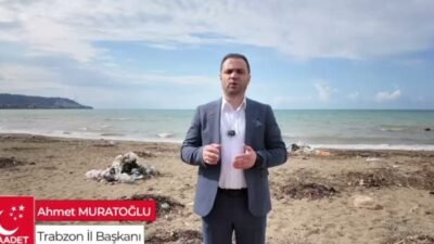 Saadet Partisi Trabzon İl Başkanı Ahmet Muratoğlu, kentin sahil şeridinde