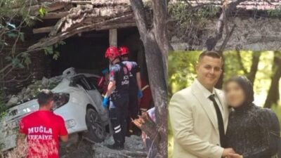 Muğla’nın Seydikemer ilçesinde kontrolden çıkarak bağ evine çarpan otomobilin sürücüsü
