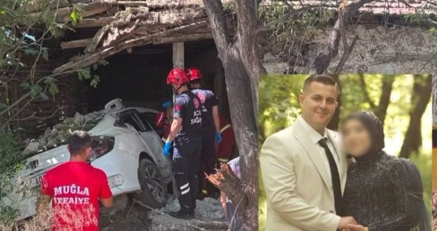 Muğla’nın Seydikemer ilçesinde kontrolden çıkarak bağ evine çarpan otomobilin sürücüsü