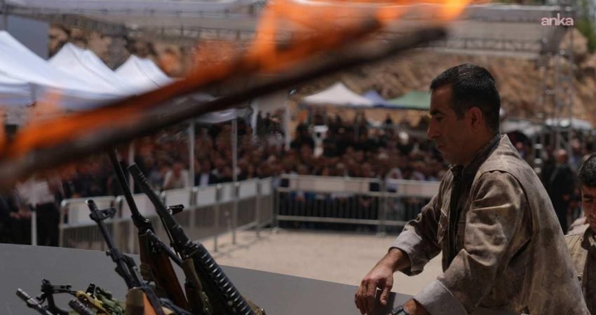 Terör örgütü PKK'dan 11 Temmuz 2025’te düzenlenen silah yakma töreninin yıl