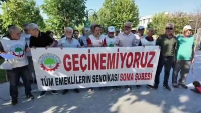 Tüm Emeklilerin Sendikası Soma Temsilciliği üyeleri, TÜİK’in açıkladığı haziran ayı