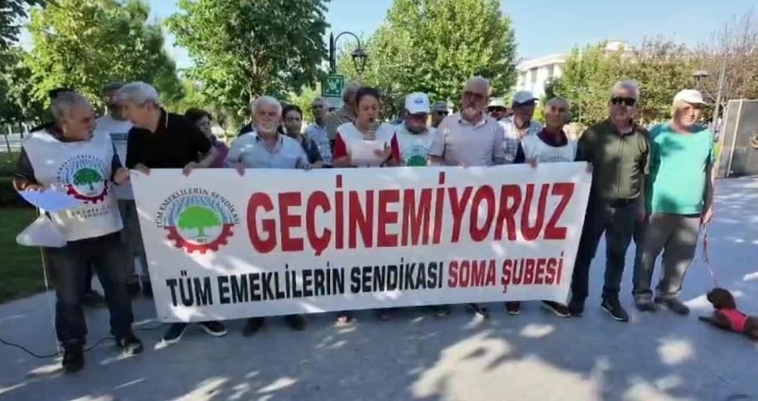 Tüm Emeklilerin Sendikası Soma Temsilciliği üyeleri, TÜİK’in açıkladığı haziran ayı
