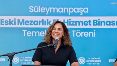 Tekirdağ Büyükşehir Belediyesi, Süleymanpaşa 100. Yıl Mahallesi'nde düzenlenen törenle Mezarlık,