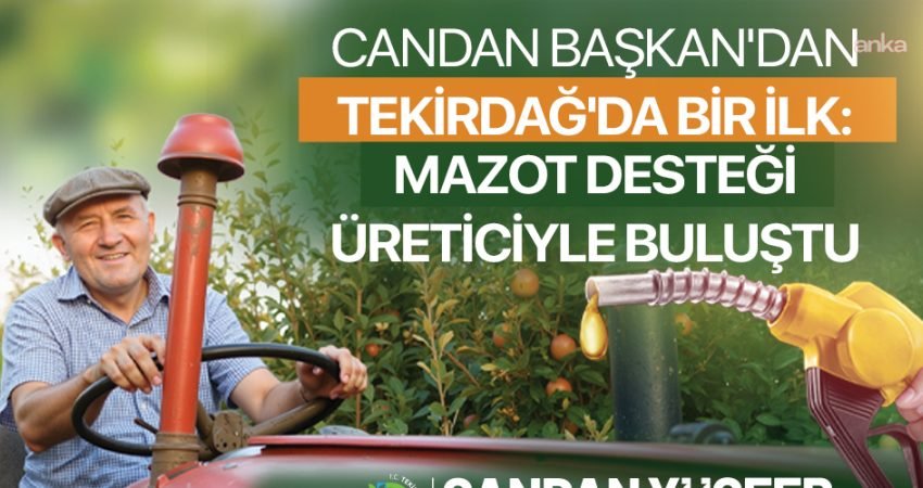 Tekirdağ Büyükşehir Belediyesi'nin "Mazot Desteği Projesi" kapsamında kart dağıtımları başladı.