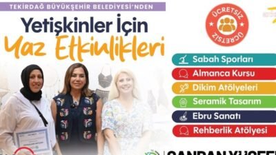 Tekirdağ Büyükşehir Belediyesi, vatandaşların yaz aylarını daha verimli değerlendirmelerine katkı