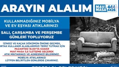 Tepebaşı Belediyesi, mobilya atıklarının çevreye gelişigüzel bırakılmasını önlemek amacıyla atık