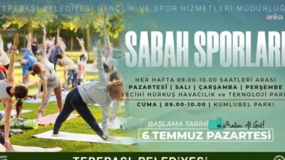Tepebaşı Belediyesi, açık havada spor yapmak isteyen vatandaşları "Sabah Sporları"