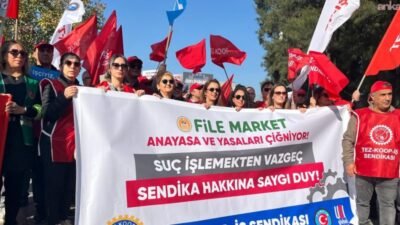 Tez-Koop-İş Sendikası, FİLE Market'te sendikal faaliyet yürüttüğü gerekçesiyle işten çıkarılan