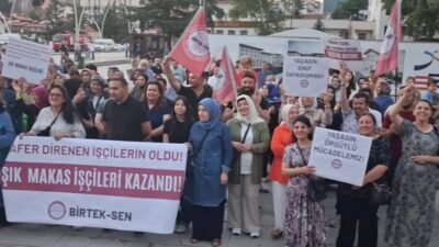 Tokat'ta Şık Makas CRS Tekstil fabrikasında çalışırken hakları ödenmeden işten
