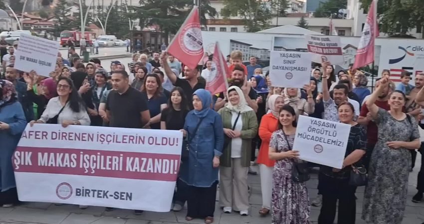 Tokat'ta Şık Makas CRS Tekstil fabrikasında çalışırken hakları ödenmeden işten